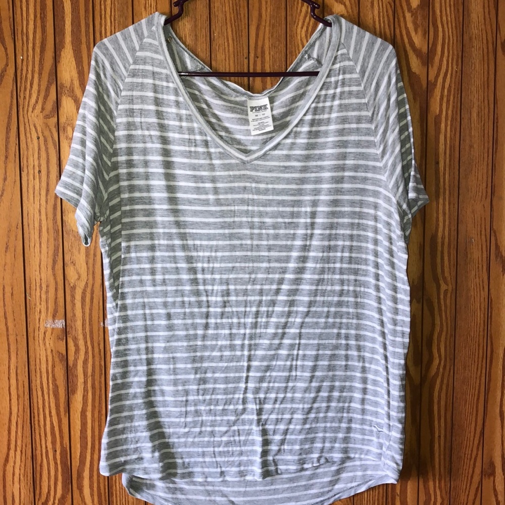 Pink stripped tshirt